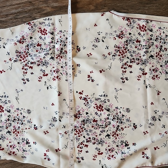 Jin Hon Asian Floral Sleeveless Silk Dress White and Red Xxl - Picture 8 of 8